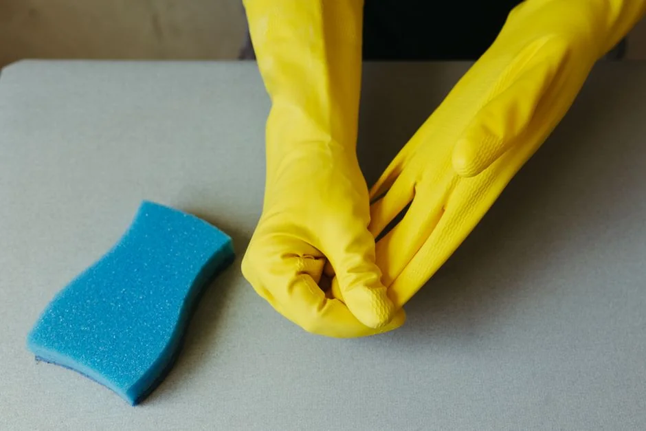 A housekeeper elegantly arranges bed sheets in a luxurious hotel room, showcasing hospitality expertise.